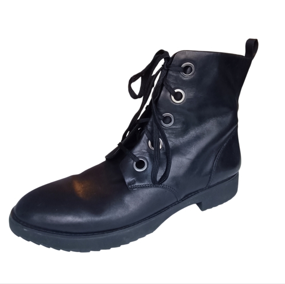 FitFlop Women's Jerrie Combat Black Boots Lightweight Size 11